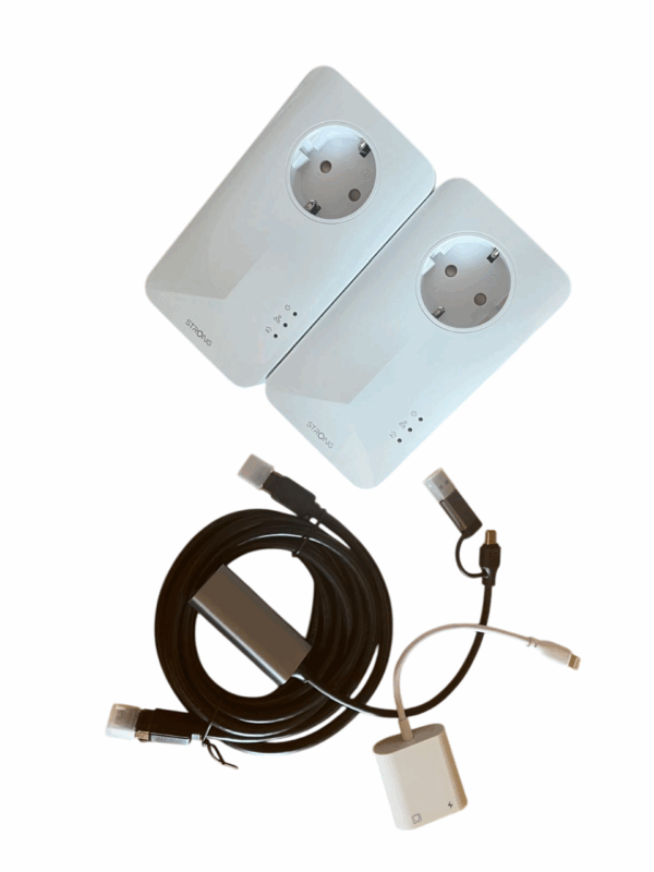 Pack completo interner con cable (Ethernet) + Adaptador Iphone