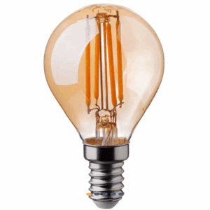 BOMBILLA LED E14 4W FILAMENTO AMBAR 0 Flicker