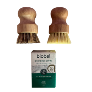 PACK CEPILLOS Y JABON LAVAVAJILLAS SOLIDO