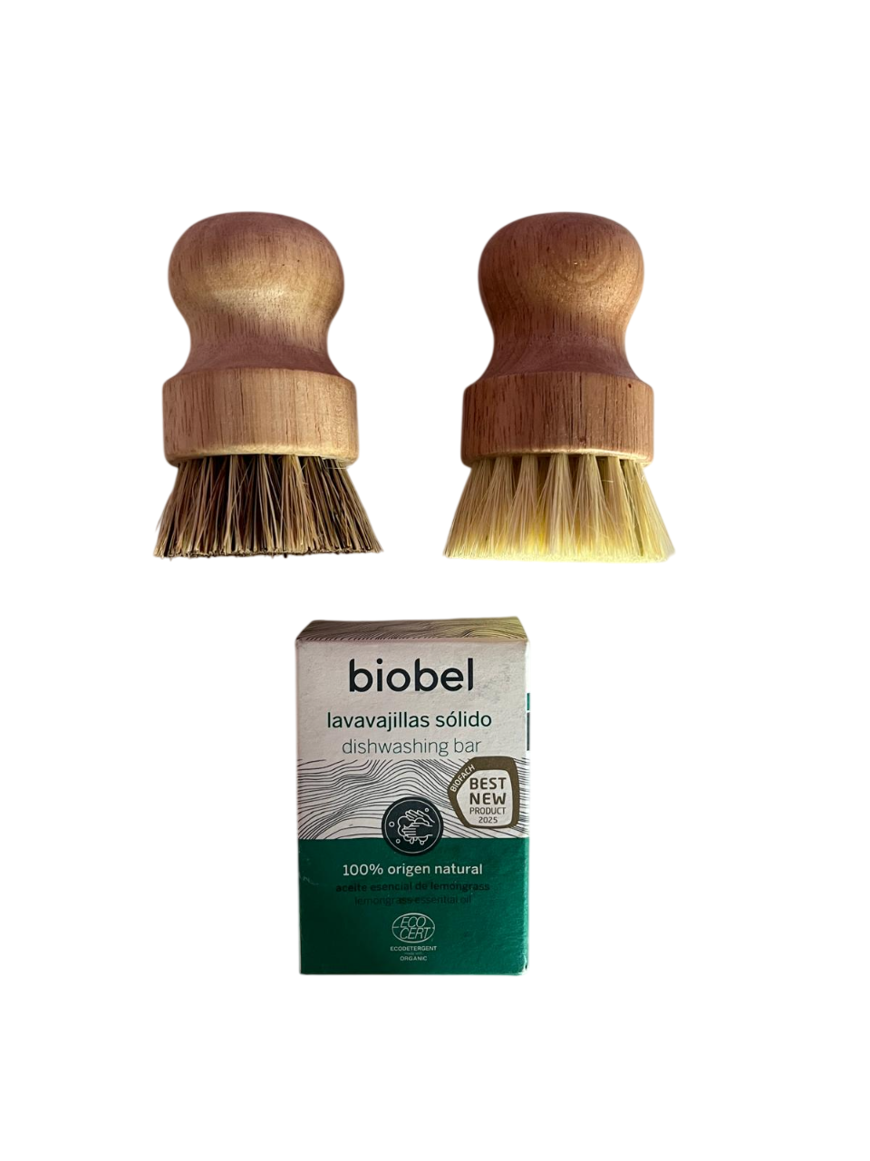 PACK CEPILLOS Y JABON LAVAVAJILLAS SOLIDO